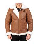 B-3 Brown Leather Shearling Jacket