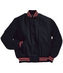 All Black Wool Varsity Jacket