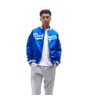 Blue Satin Varsity Jacket