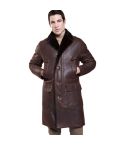 Furred Collar Leather Shearling Jacket