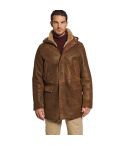 New Hooded Leather Shearling Jacket
