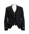 Traditional Black Argyll Jacket And Vest