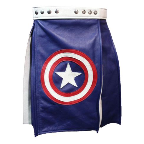 American Flag Leather Kilt