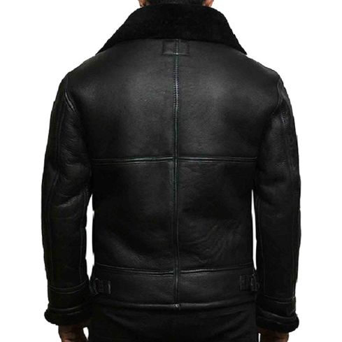 Bulky Black Aviator Jacket