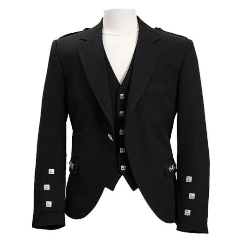 Crail Black Poly Wool Jacket