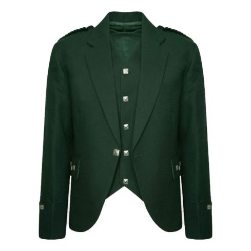 Green Argyll Jacket And Vest - Made To Measure