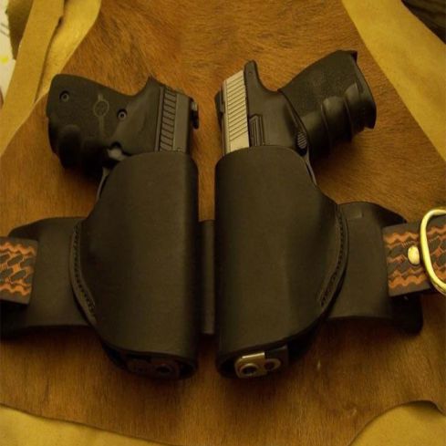Leather Dual Holster For All Models With Belt