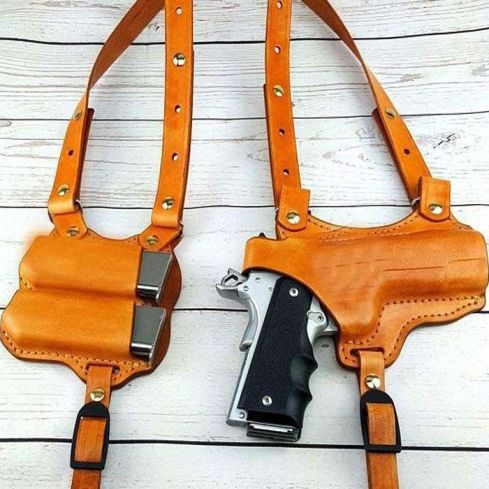 Leather Shoulder Holster With Mag Pouches For All Models