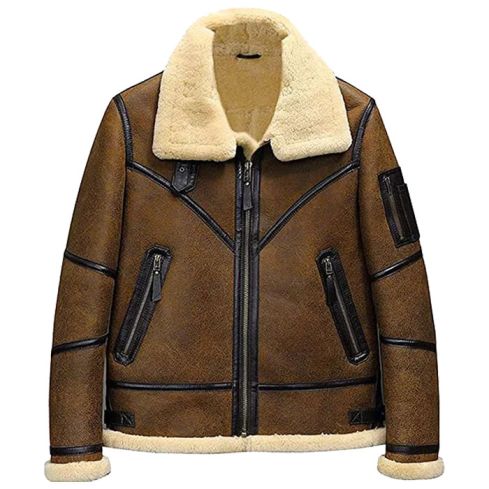 Men Aviator B3 Flight Shearling Jacket