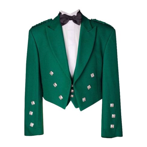 Prince Charlie Green Jacket And Waistcoat