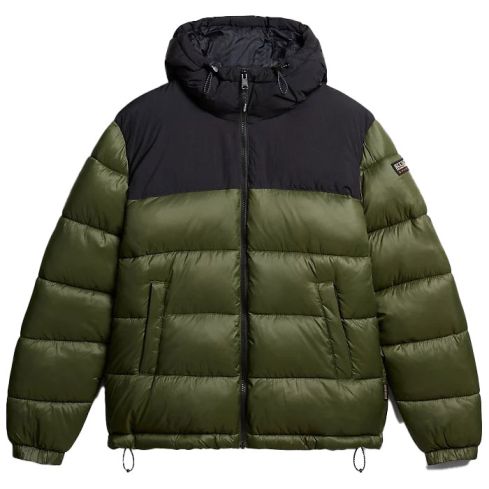 Two Tone Quilted Puffer Jacket