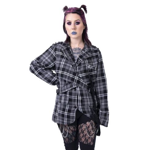 CHEMICAL BLACK CORDELIA JACKET LADIES GREY CHECK