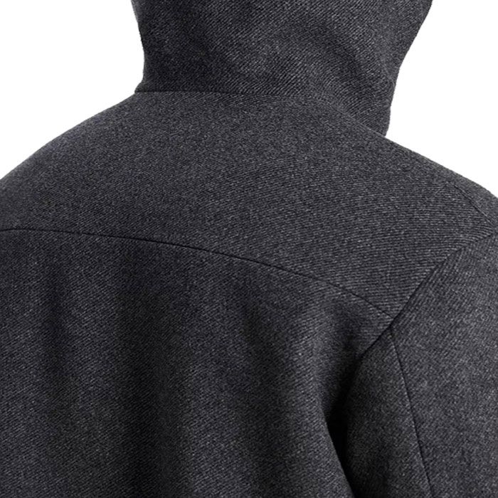 2 Pockets Long Coat With Hood