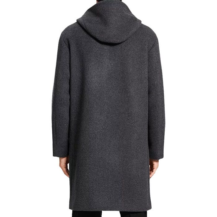 2 Pockets Long Coat With Hood