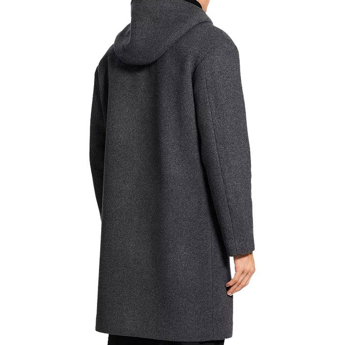 2 Pockets Long Coat With Hood