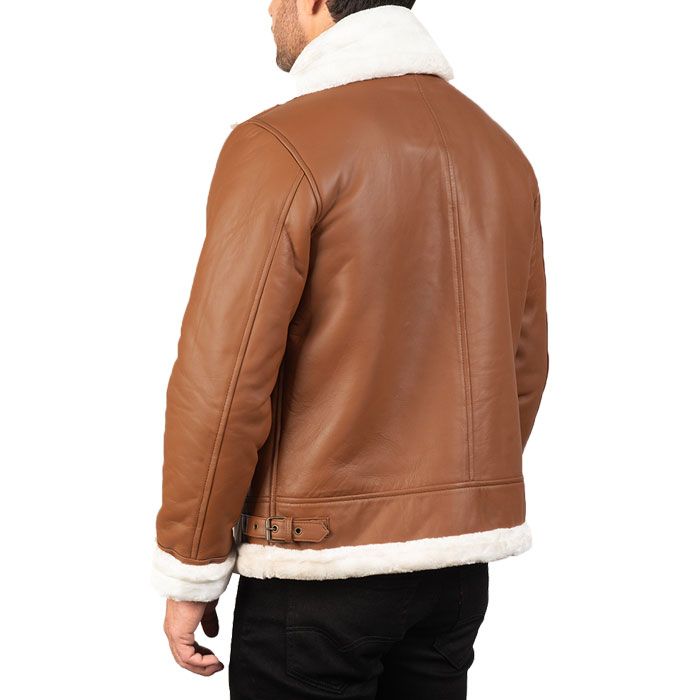 B-3 Brown Leather Shearling Jacket