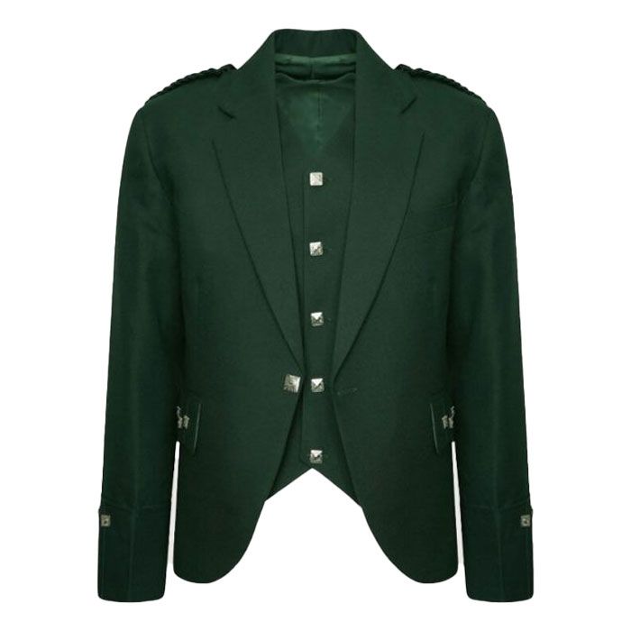 Green Argyll Jacket And Vest - Made To Measure