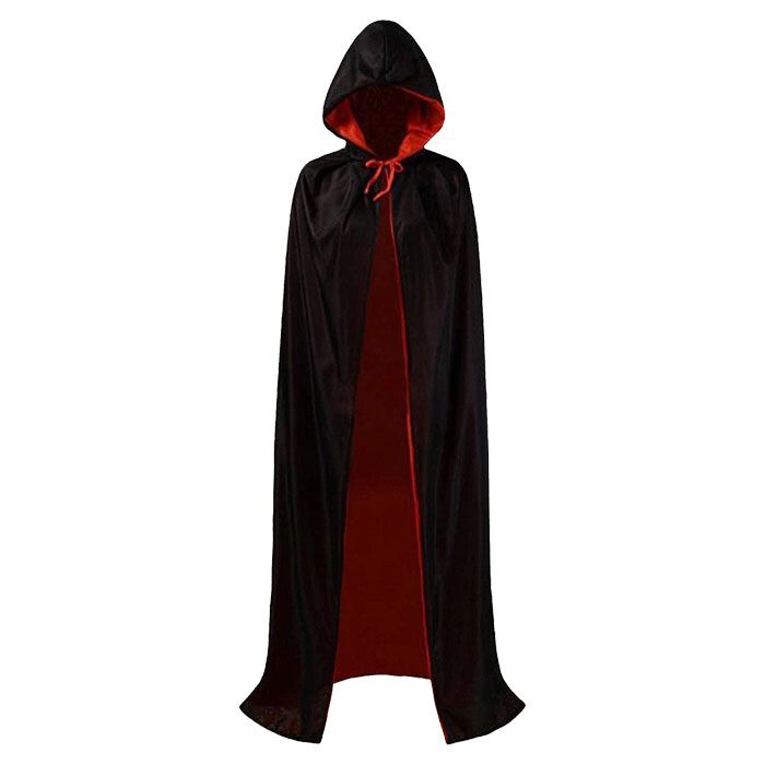 Black and Red Halloween Cloak Masquerade Party Cape Costume