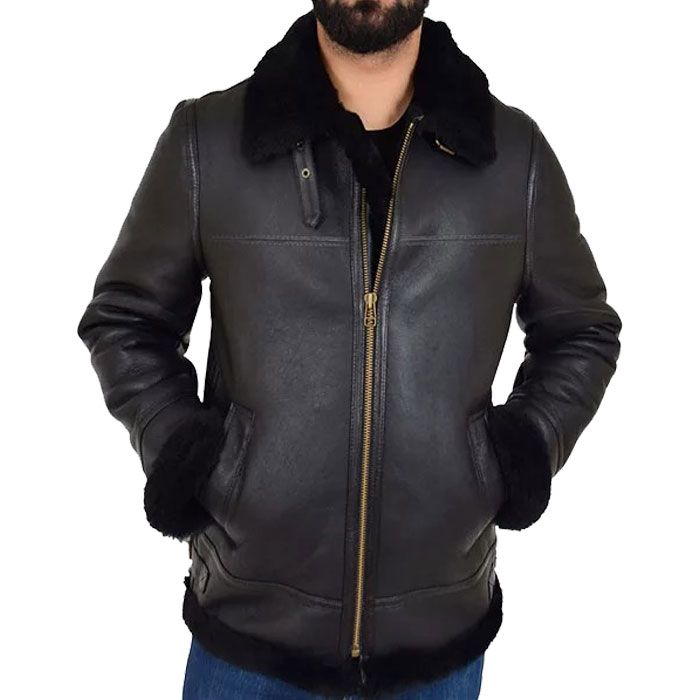 Jet Black B3 Bomber Jacket