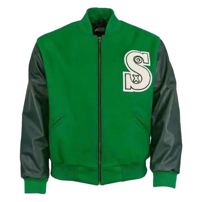 Men Varsity Jacket With Chenille Patches