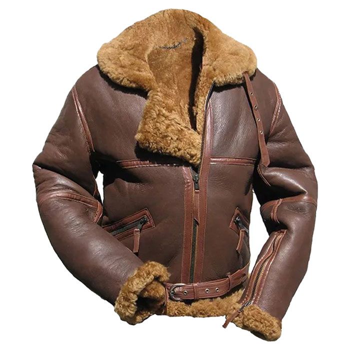 Men’s Classic Brown B3 Aviator Bomber Jacket