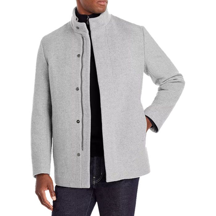 Men Winter Coat With Dual Closure