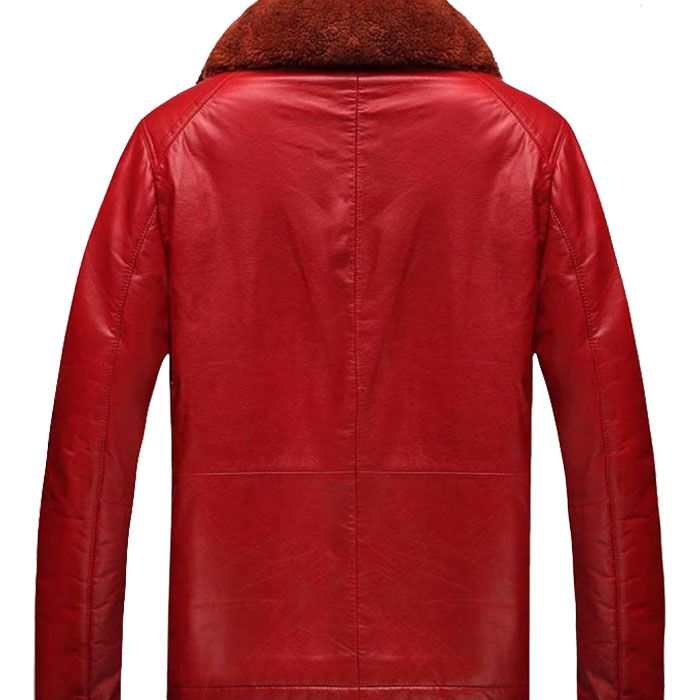 Women's Shearling Red Leather Jacket