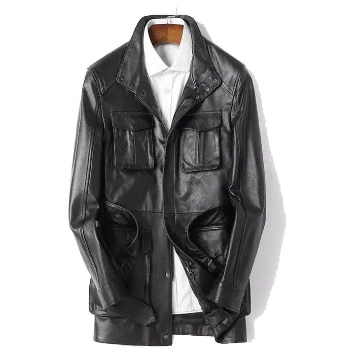 Sheriff Leather Trench Coat