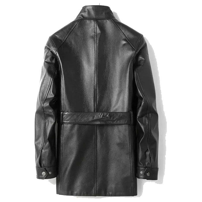 Sheriff Leather Trench Coat
