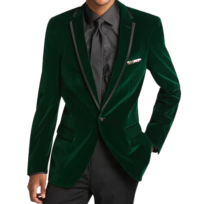 SLIM FIT VELVET TUXEDO SMOKING JACKET