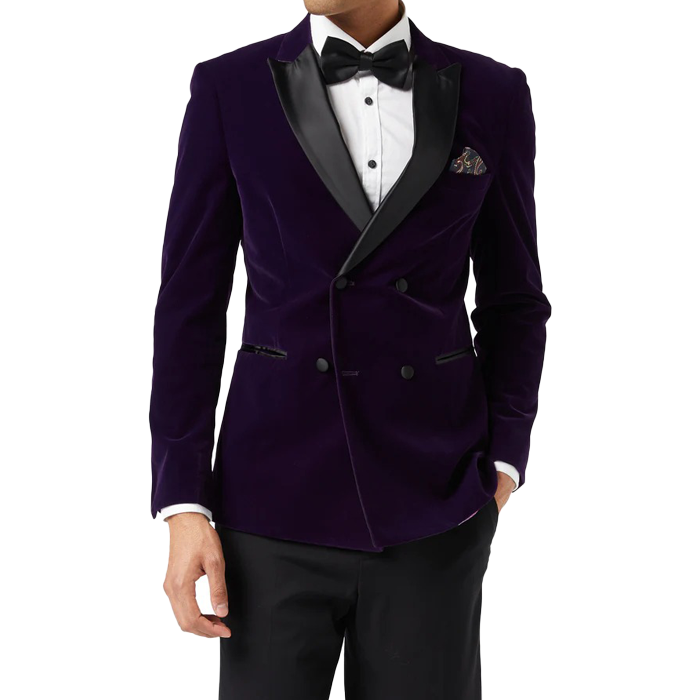 SOFT PURPLE VELVET SMOKING JACKET