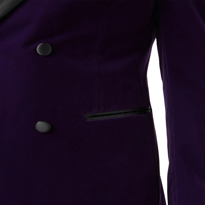 SOFT PURPLE VELVET SMOKING JACKET
