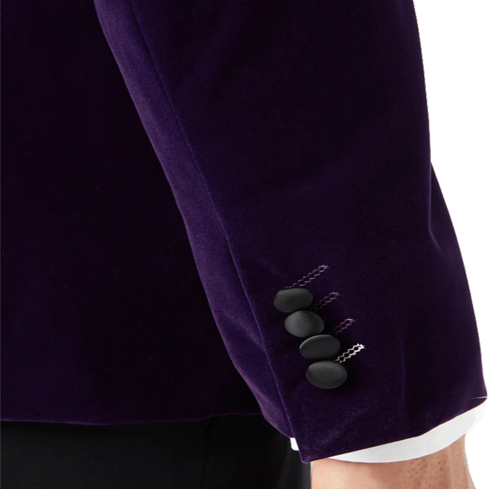 SOFT PURPLE VELVET SMOKING JACKET