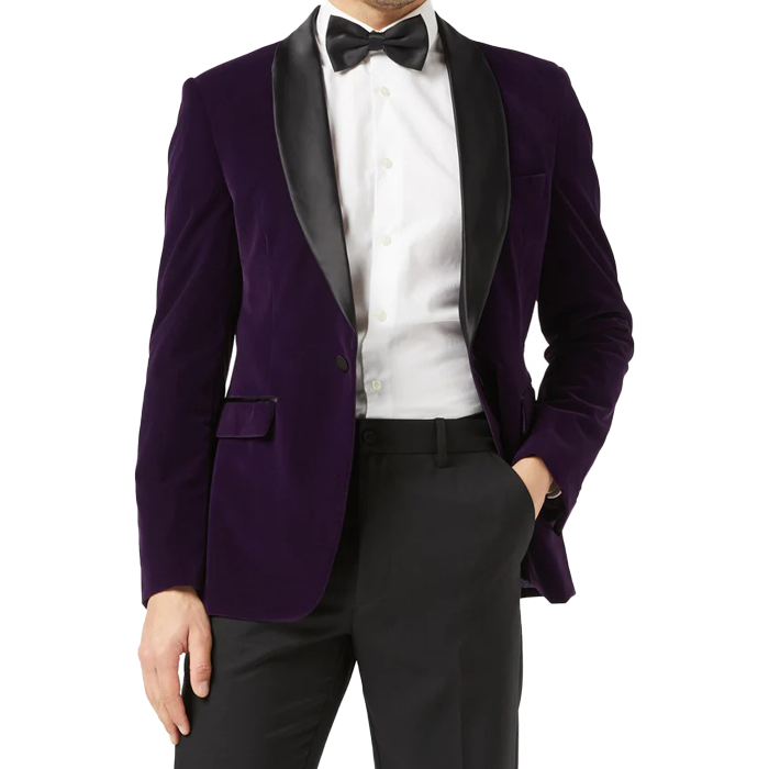 SOFT PURPLE VELVET SMOKING JACKET