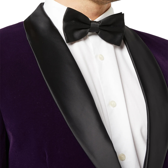SOFT PURPLE VELVET SMOKING JACKET