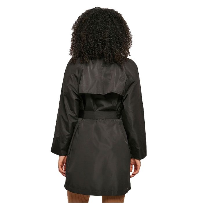 CRINKLE MINIMAL Trenchcoat Black