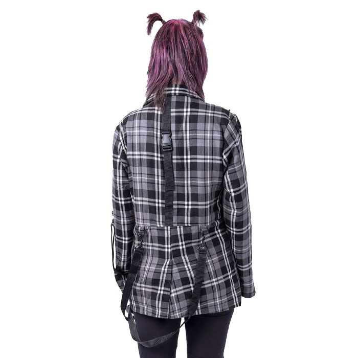 CHEMICAL BLACK CORDELIA JACKET LADIES GREY CHECK