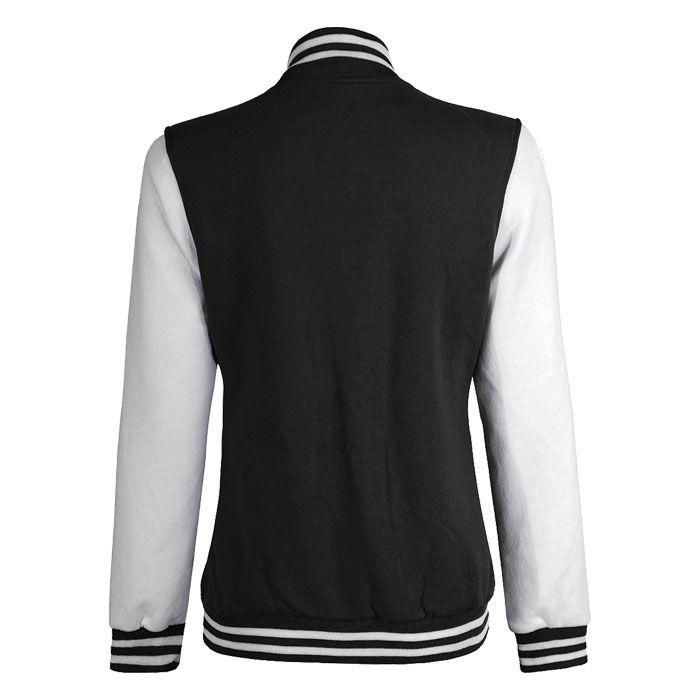 Women Black and White Varsity Jacket