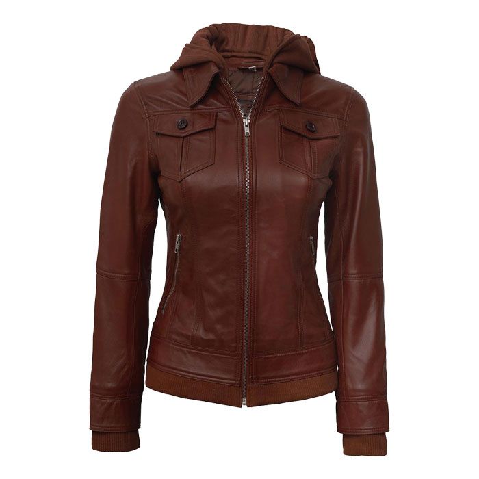 Women Tralee Bomber Leather Jacket