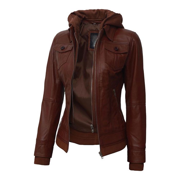 Women Tralee Bomber Leather Jacket